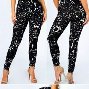 High Rise Leopard Print Skinny Leggings